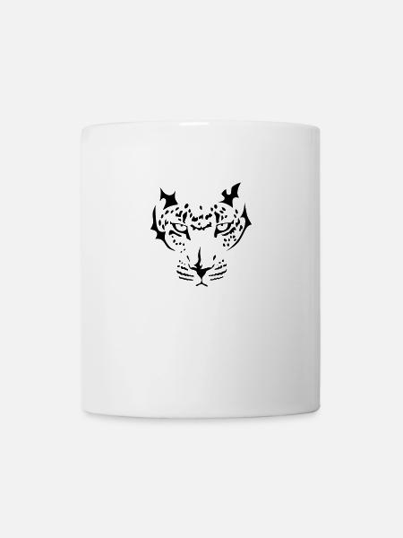 tribal leopards 1 - Mug blanc - blanc