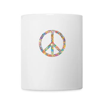 Fleurs symbole de la paix - Mug blanc - blanc - Devant