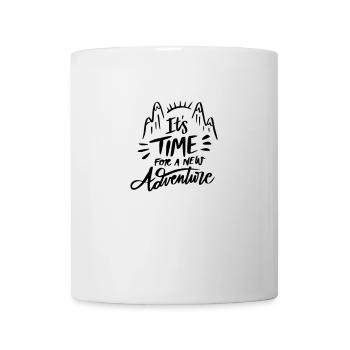 Il est temps pour une nouvelle aventure de dire des montagnes de texte - Mug blanc - blanc - Devant