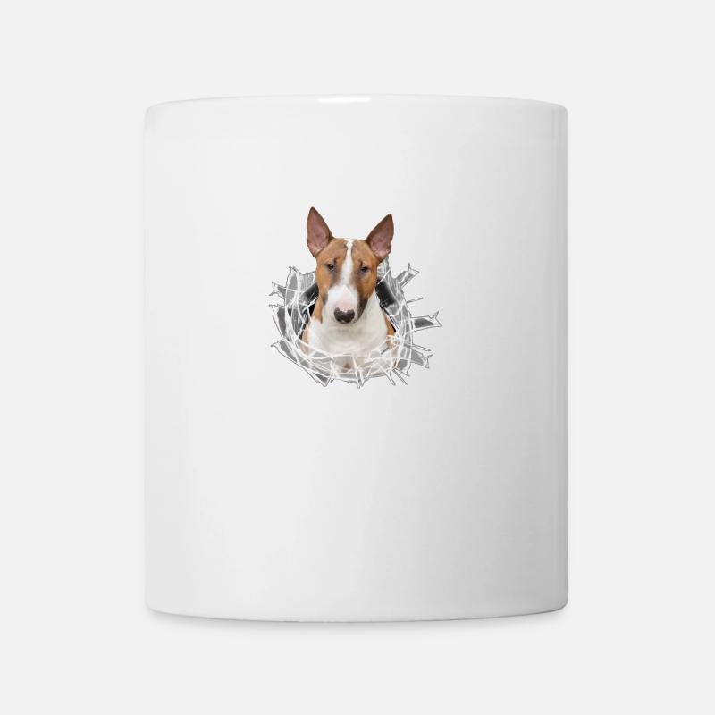 Bullterrier *Glas-Loch* - Tasse - Weiß