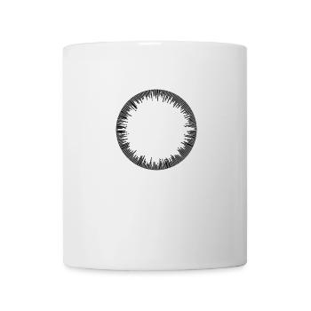 Modèle de cadre photo motif cercle cercle rayons - Mug blanc - blanc - Devant