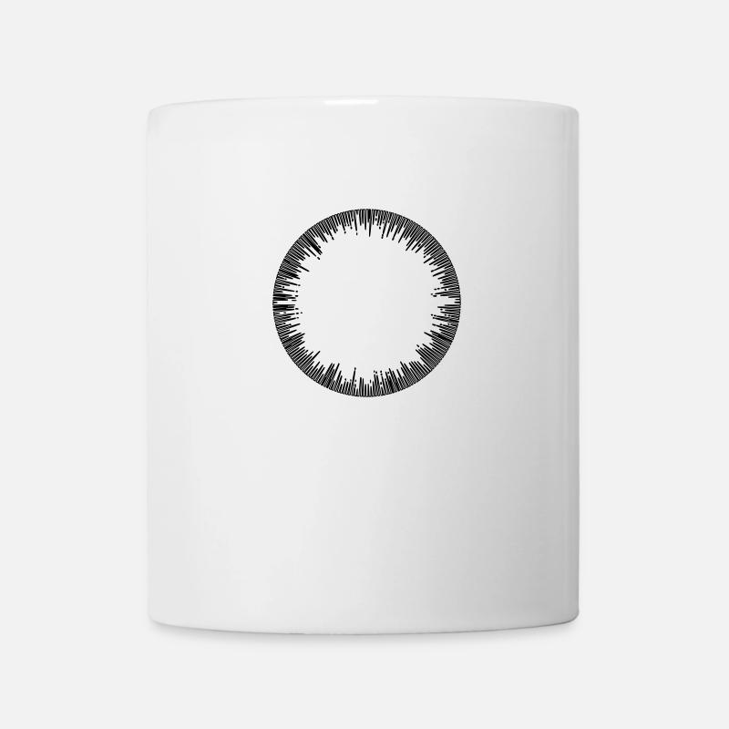 Modèle de cadre photo motif cercle cercle rayons - Mug blanc - blanc