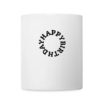 Joyeux anniversaire joyeux anniversaire cercle - Mug blanc - blanc - Devant