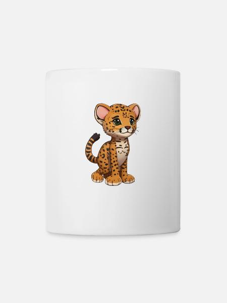 Total niedlicher Gepard - Tasse - Weiß