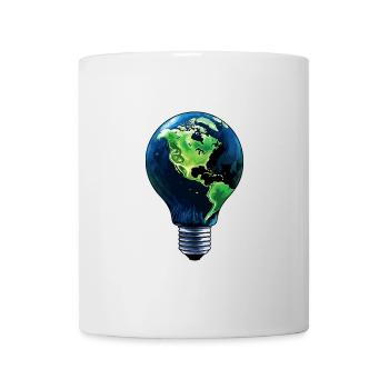 Glühbirne Welt - Tasse - Weiß - Vorne