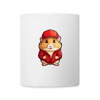 Süßer Goldhamster mit Jacke und Kappe - Tasse - Weiß - Vorne