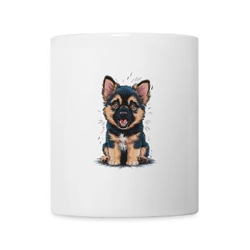 Deutscher Schäferhund Hund Hunderasse - Tasse - Weiß - Vorne