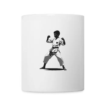 Karaté Enfant Combattant - Arts Martiaux Sports Autocollant - Mug blanc - blanc - Devant