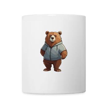 Comic Bär - Tier Design - Tasse - Weiß - Vorne