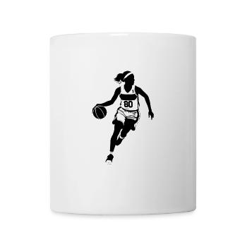 Basketball Frau - Sport Design - Tasse - Weiß - Vorne