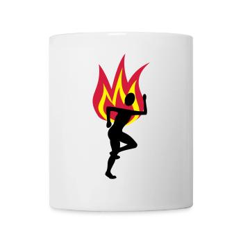 Jogger fire flame - Mug - white - Front