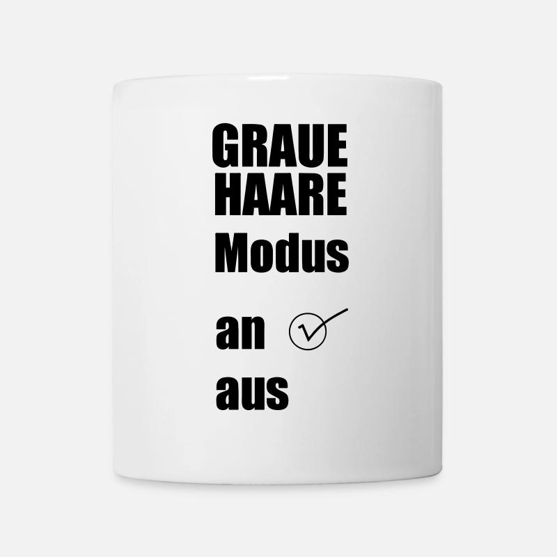 Graue-Haare-Modus AN Geschenk - Tasse - Weiß
