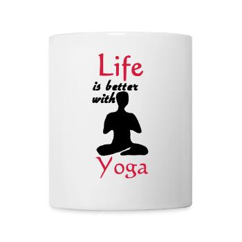 Yoga Life Life Saying Sports Fitness Cadeau - Mug blanc - blanc - Devant
