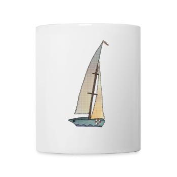 Segelboot - Tasse - Weiß - Vorne