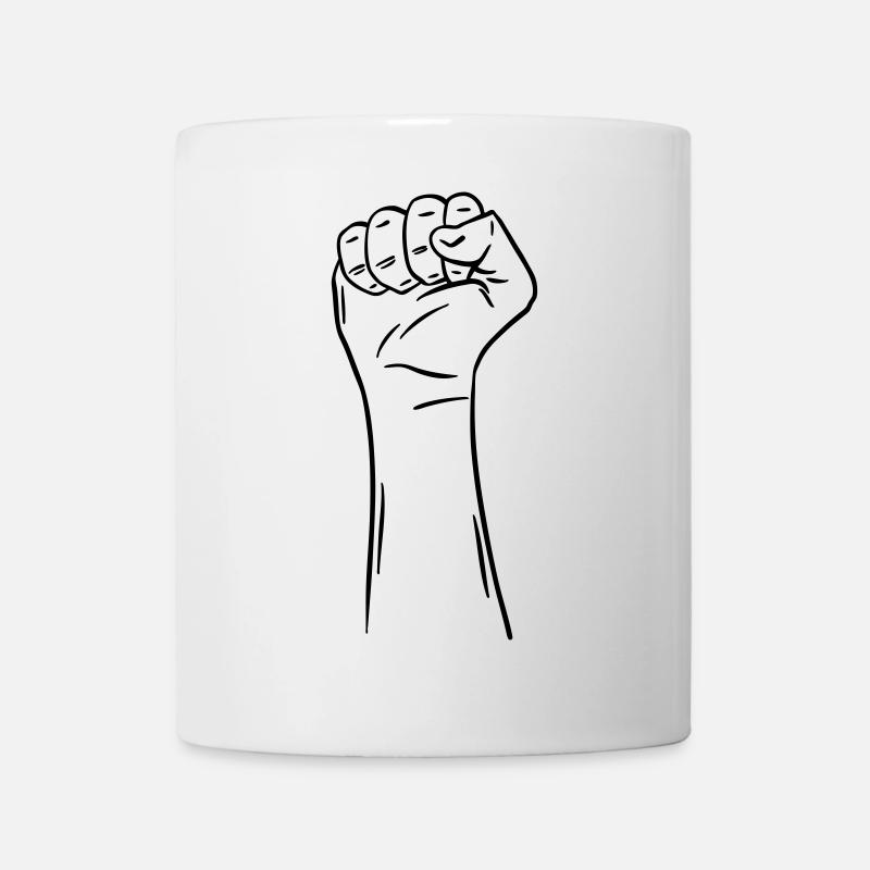 Hand Faust 2 / Faust / Kampf / Protest - Tasse - Weiß