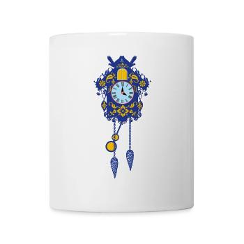 Blue decorative cuckoo clock cuckoo souvenir - Mug - white - Front