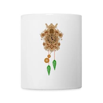 Cuckoo Clock - Black Forest Clock - Cuckoo Souvenir - Mug - white - Front
