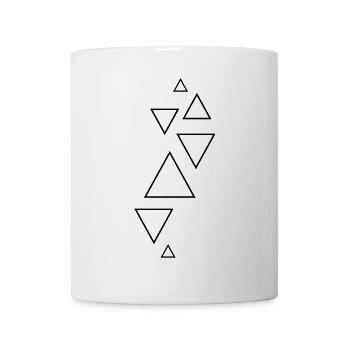triangles formes hipster - Mug blanc - blanc - Devant
