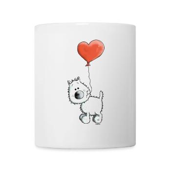 Westie Mit Herz - Hund - Tasse - Weiß - Vorne