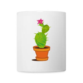 A cactus with blossom - Mug - white - Front