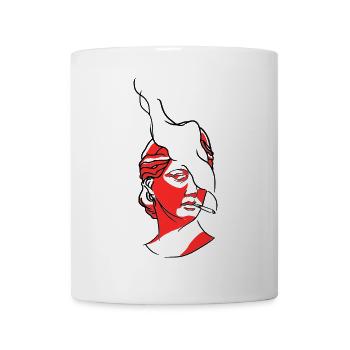 Smoking statue - Mug - white - Front