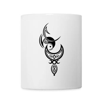 Moon with goddess, triple moon - Mug - white - Front