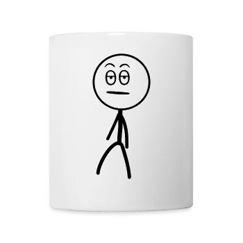 Strichmännchen genervt, emoji - Tasse - Weiß - Vorne
