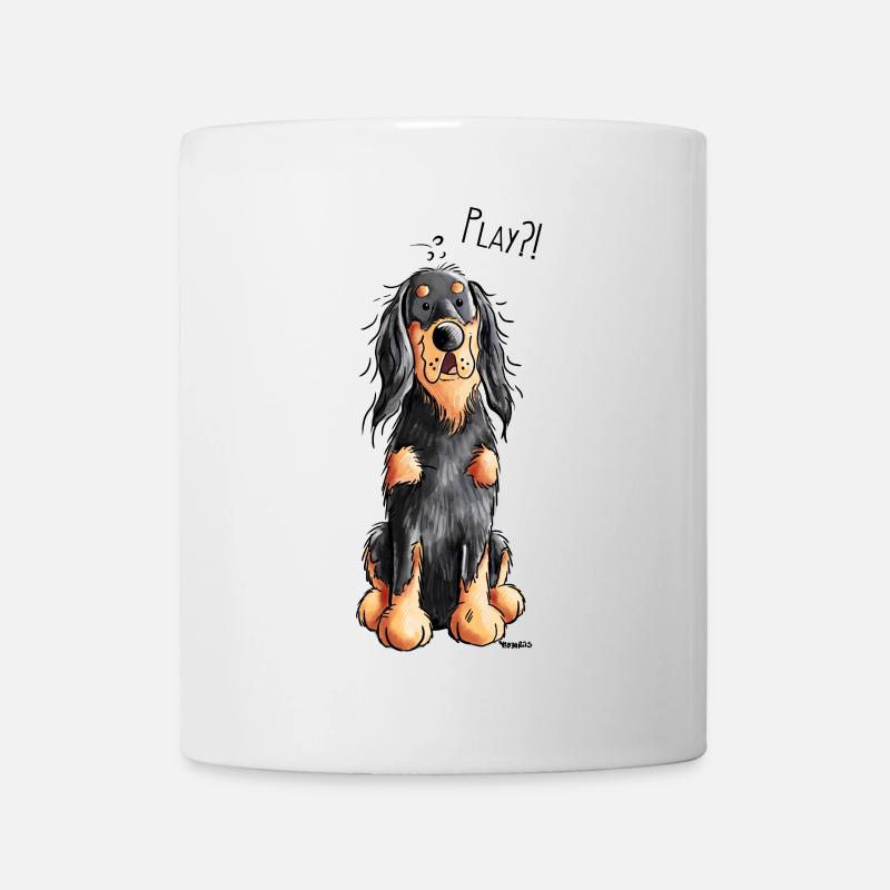 Drôle Gordon Setter dessin animé - Chien - Cadeau - Mug blanc - blanc