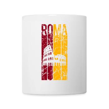 Rome t-shirt design grunge effet Roma Rom Rome - Mug blanc - blanc - Devant