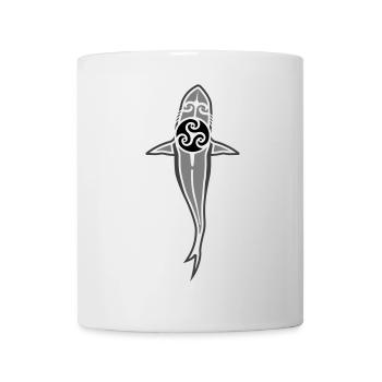 Requin tribal - Mug blanc - blanc - Devant
