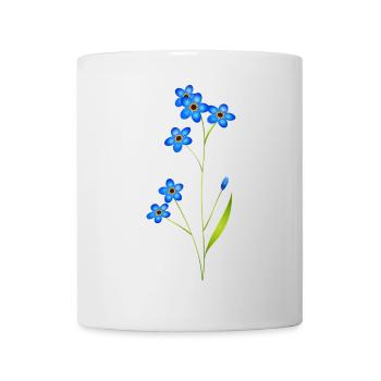 délicat oubliez-moi-pas en bleu classique - Mug blanc - blanc - Devant