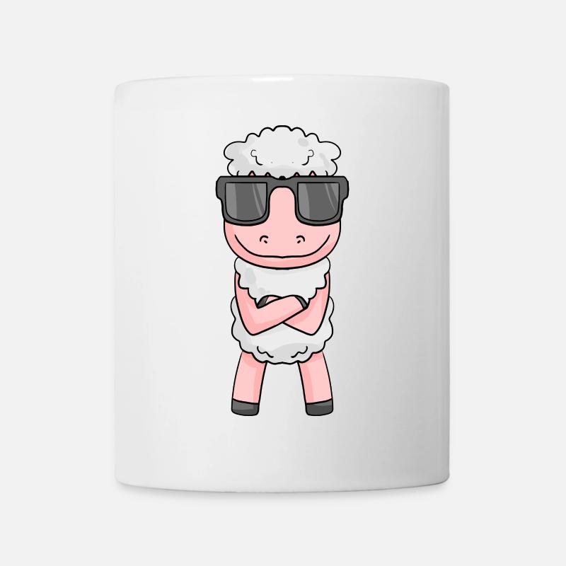 cooles Schaf mit Sonnenbrille - Tasse - Weiß