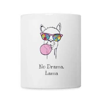 Colorful llama with rainbow glasses - Mug - white - Front
