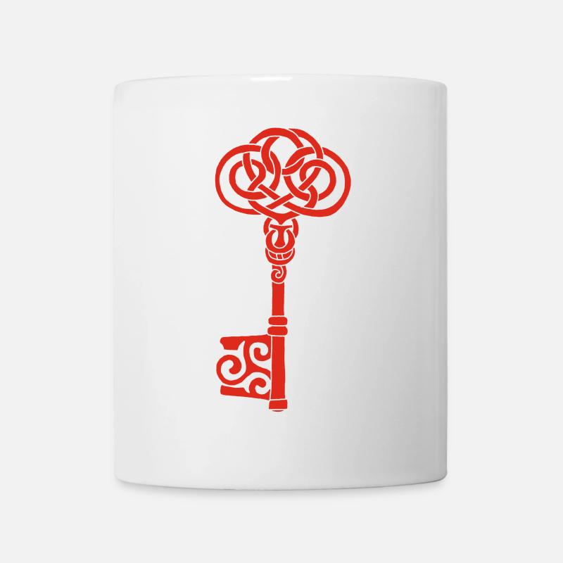 Clé celtique rouge - Mug blanc - blanc
