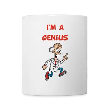 Je suis un génie (anglais) - Mug blanc - blanc - Devant