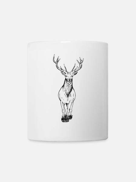 Hirsch - Tasse - Weiß