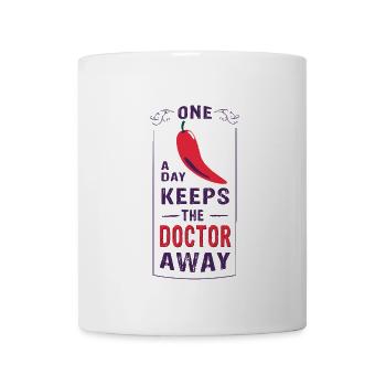 ONE CHILI a day keeps the doctor away - Tasse - Weiß - Vorne