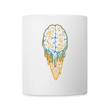 Scary Ice Cream Cone Zombie Brain - Mug - white - Front
