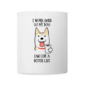 I work hard - Mug - white - Front