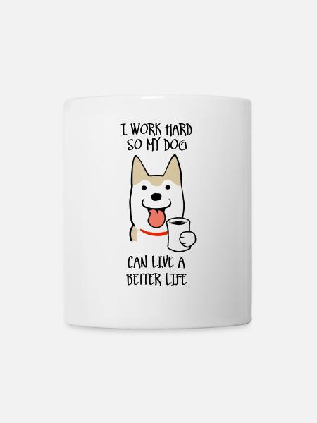 Ich arbeite hart - Tasse - Weiß