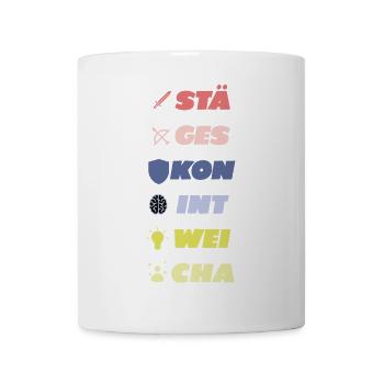 Attribut Stylo et papier | Stylo et papier - T-shirt - Mug blanc - blanc - Devant