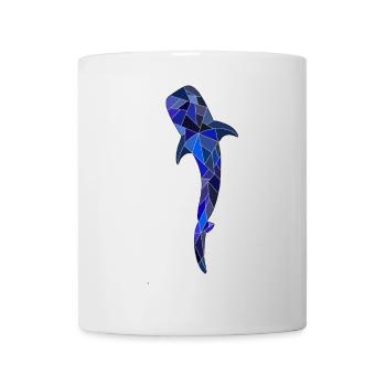 Mosaik-Walhai in Blautönen - Tasse - Weiß - Vorne