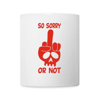 Rude Red Skull - Mug - white - Front
