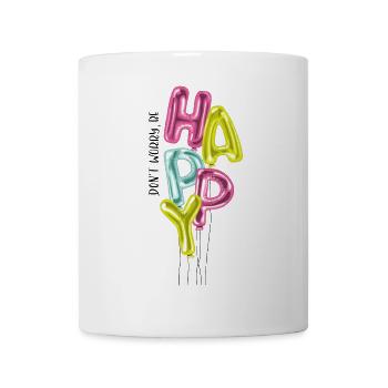 HAPPY Ballonbuchstaben - Tasse - Weiß - Vorne