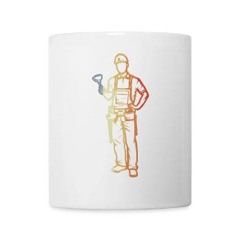 Plombier à l’ancienne - Mug blanc - blanc - Devant