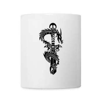 Der schwarze Drache und das Schwert - Tasse - Weiß - Vorne