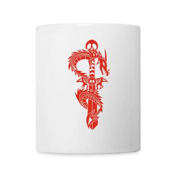 Der rote Drache und das Schwert - Tasse - Weiß - Vorne