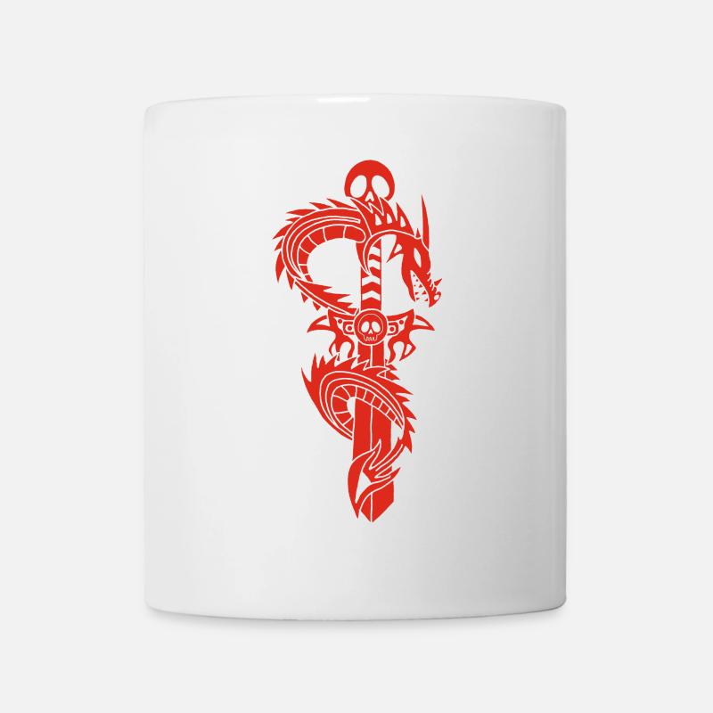 The Red Dragon and the Sword - Mug - white