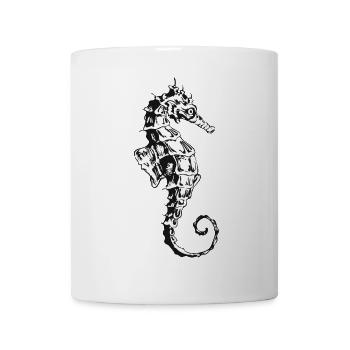 hippocampe rétro vintage illustration de l’eau LOL - Mug blanc - blanc - Devant