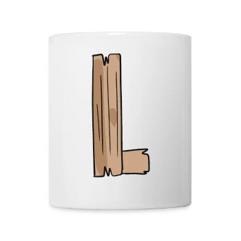 Letter L Wood Wooden Letter Name - Mug - white - Front